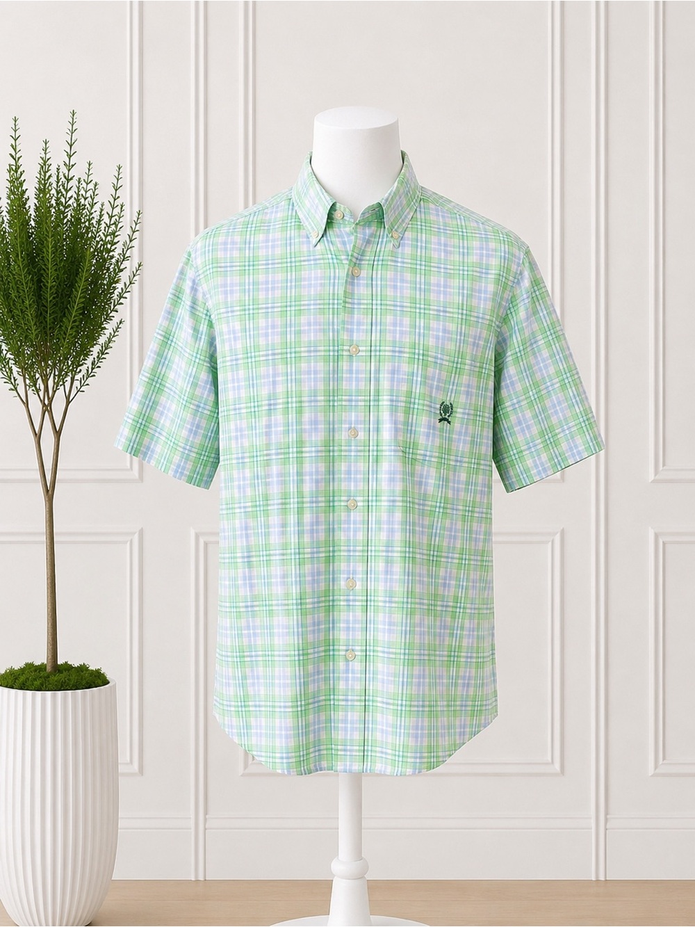 Vintage 2008 Tommy Hilfiger Crest Plaid Shirt Men’s Medium Preppy